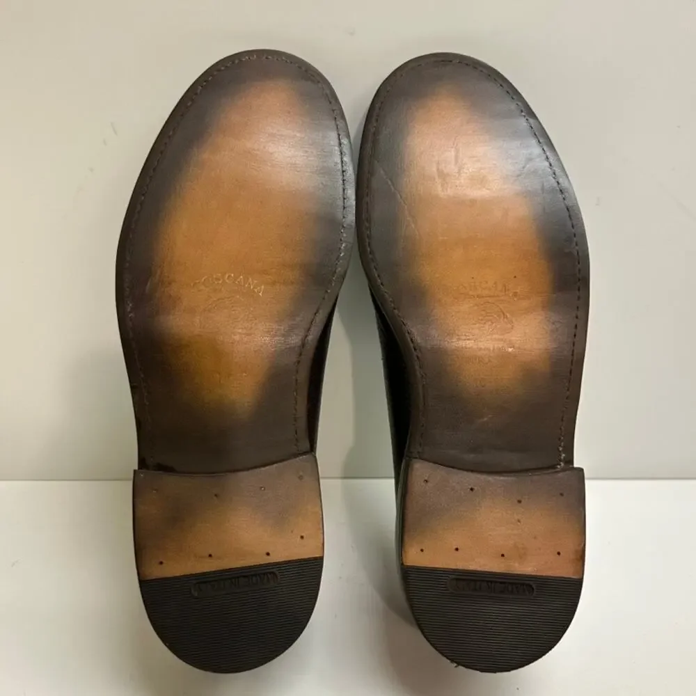 FULLY RESOLED Grenson Brown Scotch Grain Blucher Made in England 8.5 UK / 9.5 US